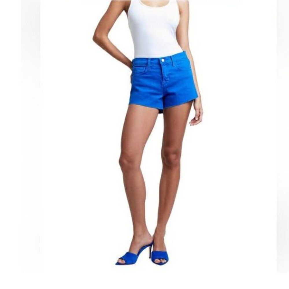 L'AGENCE Ryland Denim Shorts Size 27 Cut Off Mid Rise